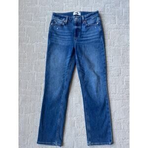 Paige Jeans Cindy Straight Leg Cropped Women's Medium Wash Denim